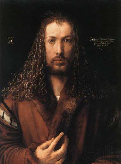 Albrecht Durer Self-Portrait in a Fur-Collared Robe